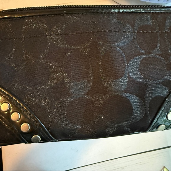 Coach Black Wristlet with Silver Accents - Picture 6 of 7